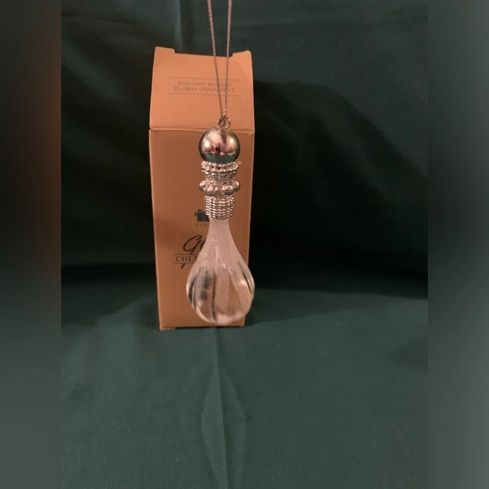 Vintage 2000 Avon Crystal Teardrop Ornament